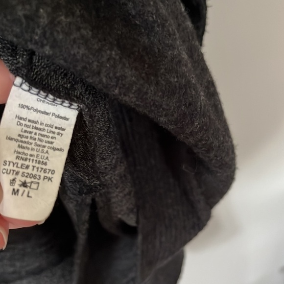 CHERISH dark grey turtle neck bat wing sleeved pull over. - Picture 3 of 6